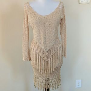 Beautiful Crochet Beaded Skirt and Top Set.